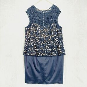 Xscape by Joanna Chen Sleeveless Lace Peplum cocktail Dress P5713